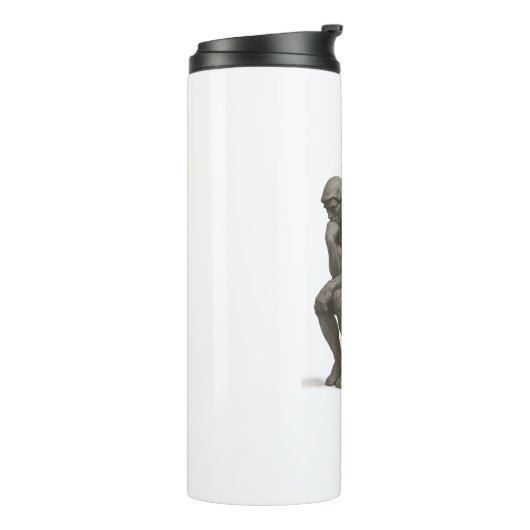 The Thinker on the Throne – Classical Charcoal Sty Thermosbecher (Nach links gedreht)