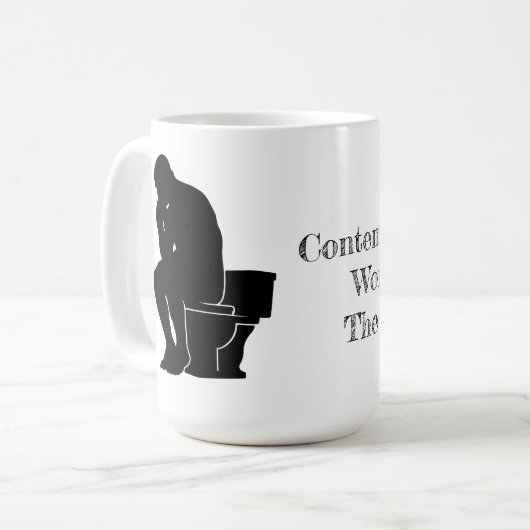 The Thinker on the Throne Kaffeetasse (Vorderseite Links)