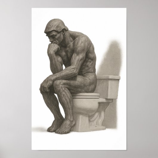The Thinker on the Throne Poster (Vorne)