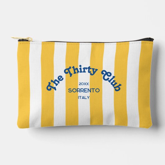 The Thirty Club Yellow Stripe 30th Birthday Zubehörtasche (Vorderseite)