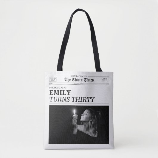 The Thirty Times Newspaper 30th Birthday Party Tasche (Vorderseite)