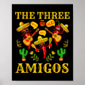 The Three Amigos - Funny Chili Cinco De Mayo Poster (Vorne)