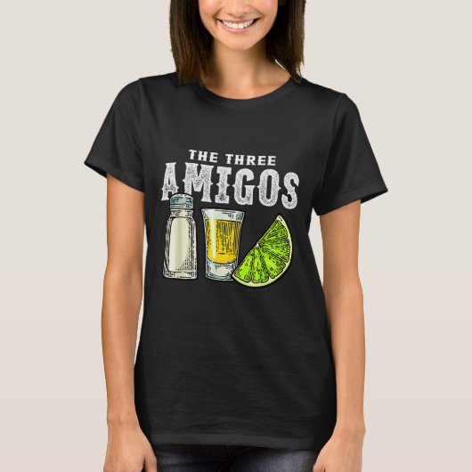 The Three Amigos Lime Salt Tequila Funny Cinco De T-Shirt (Vorderseite)