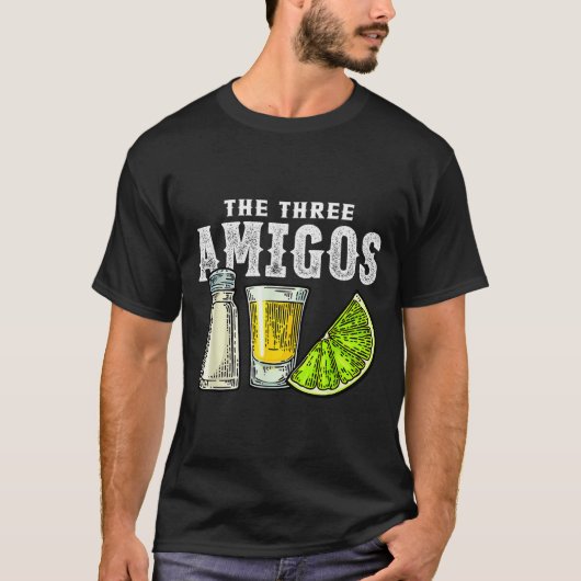 The Three Amigos Lime Salt Tequila Funny Cinco De T-Shirt (Vorderseite)