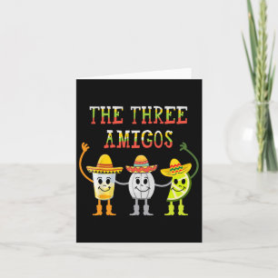 The Three Amigos T Shirt Tequila Salt Limon Cinco  Karte