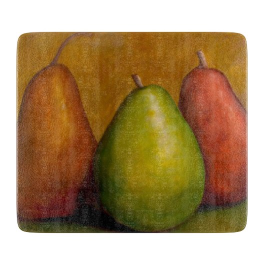 "The Three Amigos" Vibrant Pear Trio Schneidebrett (Vorderseite)