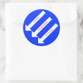 The Three Arrows Runder Aufkleber (Tasche)