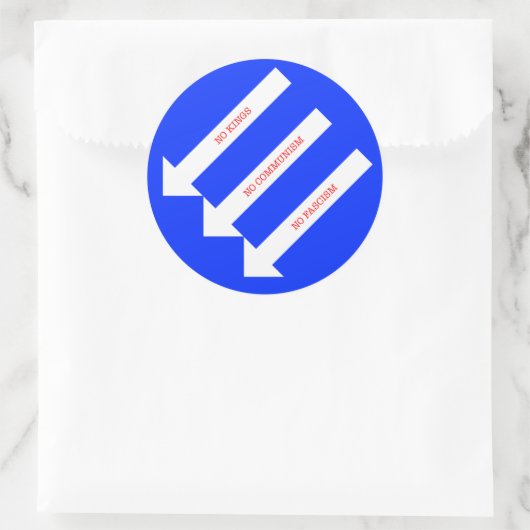 The Three Arrows Runder Aufkleber (Tasche)