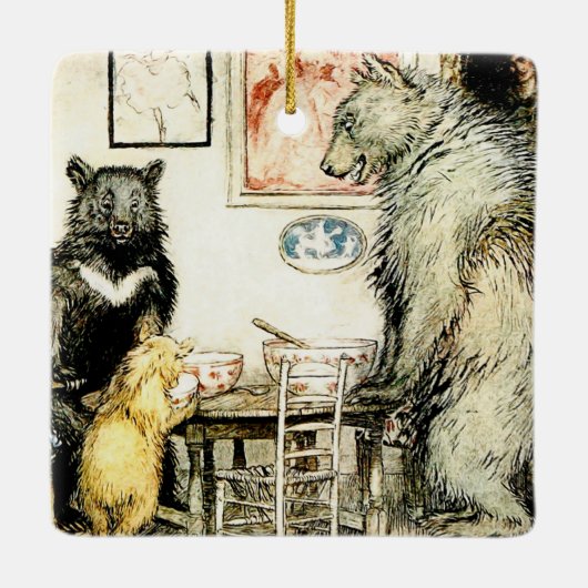 "The Three Bears" von Arthur Rackham Keramikornament (Rückseite)