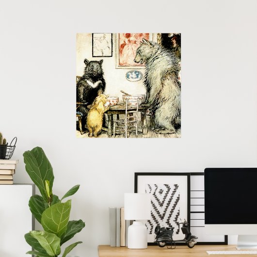 "The Three Bears" von Arthur Rackham Poster (Heimbüro)