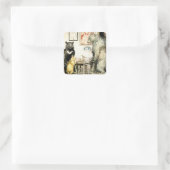 "The Three Bears" von Arthur Rackham Quadratischer Aufkleber (Tasche)