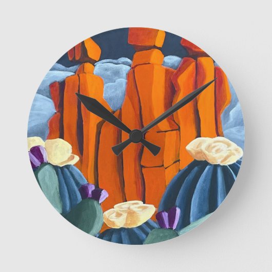 The Three Gossips Runde Wanduhr (Vorderseite)