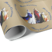 The Three Magi Bearing Geschenke & Weihnachtsgrüße Geschenkpapier (Rolleneckpunkt)