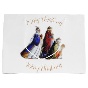 The Three Magi Bearing Geschenke & Weihnachtsgrüße Große Geschenktüte