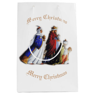 The Three Magi Bearing Geschenke & Weihnachtsgrüße Mittlere Geschenktüte