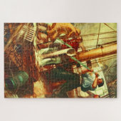 "The three-masted schooner Ada Barker" Puzzle (Horizontal)