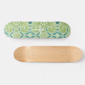The Three Nails Cross Green Tie Die Christian Skateboard (Horizontal)