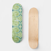 The Three Nails Cross Green Tie Die Christian Skateboard (Vorderseite)