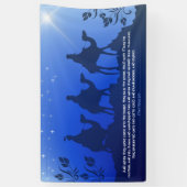 The Three Wisemen Blue Star Weihnachten Church Banner (Vertikal)
