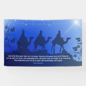 The Three Wisemen Blue Star Weihnachten Church Banner (Horizontal)
