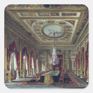 The Throne Room, Carlton House, von "The History Quadratischer Aufkleber