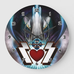 The Thunder Gods Rock Wall Clock Große Wanduhr