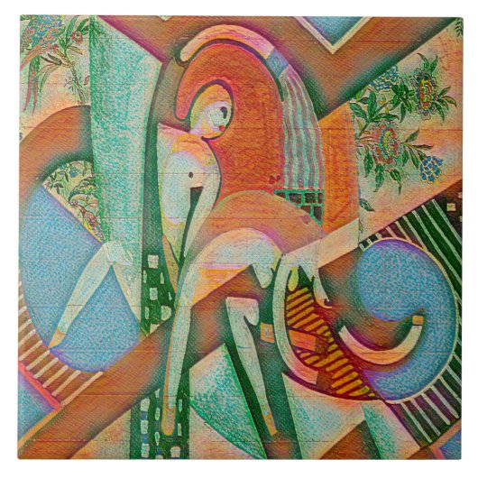 The Thundershower – Abstract Chaos in Bloom Fliese (Vorderseite)