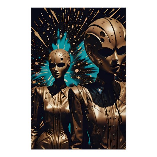 The Tiffany Twisted Twins - Ken Gage Surreal Art Poster (Vorderseite)