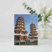 The Tiger and Dragon Pagodas in Kaohsiung Postkarte (Stehend Vorderseite)
