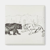 The Tiger and the Bear by Edvard Munch Magnet (Vorne)