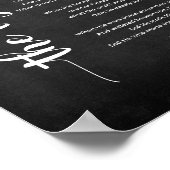 The Tiger Gedicht von William Blake Black and Whit Poster (Ecke)