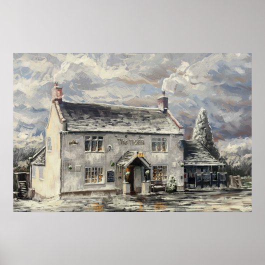 The Tiger Inn, Turnditch - Winterposter Poster (Vorne)