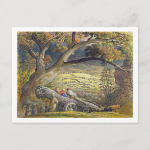 The Timber Wain, c.1833-34 (w/c & gouache auf Papi Postkarte