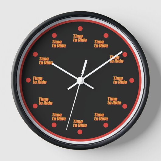 The time to ride Clock Uhr (Vorderseite)
