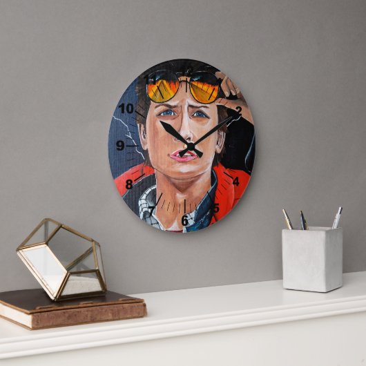 The Time Traveller Painting by Alfred Fox Große Wanduhr (Büro)