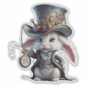 The Timekepers Steampunk Bunny Aufkleber (Vorderseite)