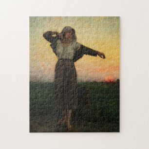 The Tired Gleaner, 1880 von Jules Breton Puzzle
