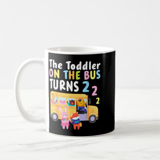 The Toddler On The Bus Turns Two Years Cute Animal Kaffeetasse (Links)