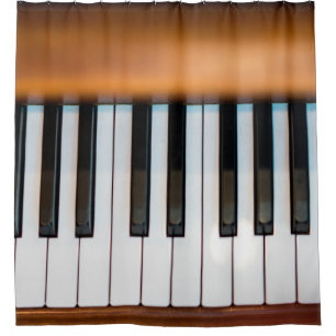 The top view of vintage key piano. abstract, antiq duschvorhang