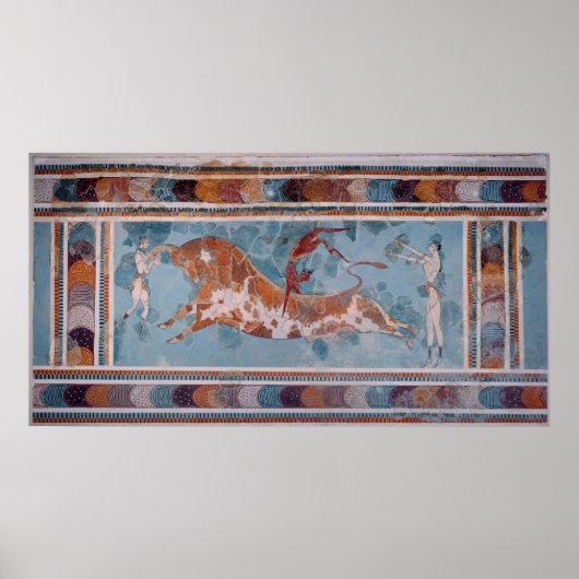 The Toreador Fresco, Knossos Palace, Crete Poster (Vorne)