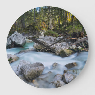 The torrent Ramsauer Ache Große Wanduhr