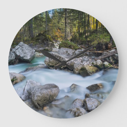 The torrent Ramsauer Ache Große Wanduhr (Vorderseite)