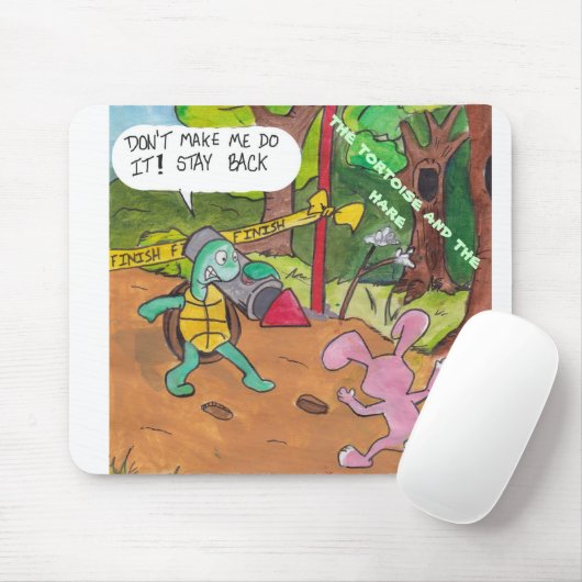 The Tortoise and The Hare Mousepad (Mit Mouse)