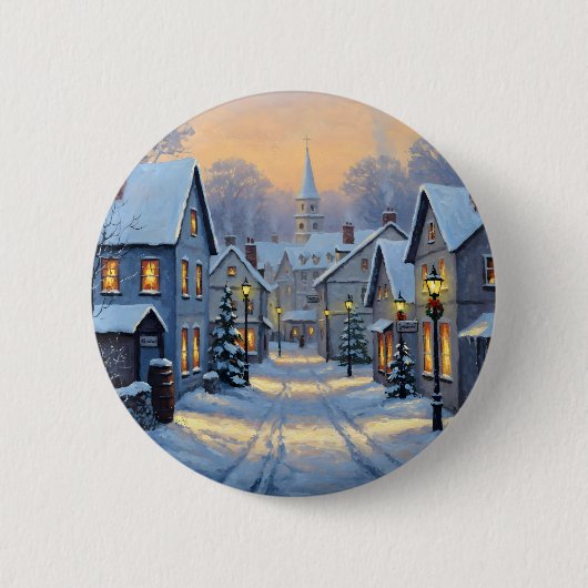 The Town In Winter Button (Vorderseite)