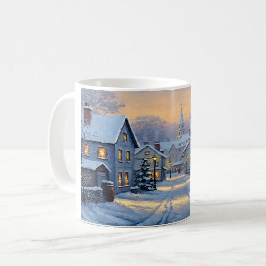 The Town In Winter Kaffeetasse (Vorderseite Links)