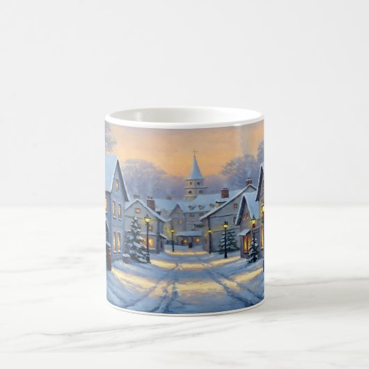The Town In Winter Kaffeetasse (Mittel)
