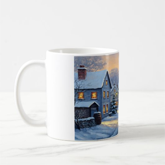 The Town In Winter Kaffeetasse (Links)