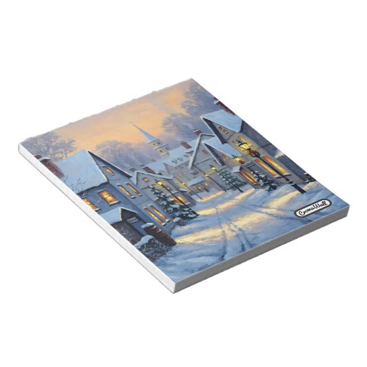 The Town In Winter Notizblock (angewinkelt)