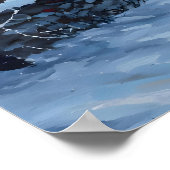 The Town In Winter Poster (Ecke)