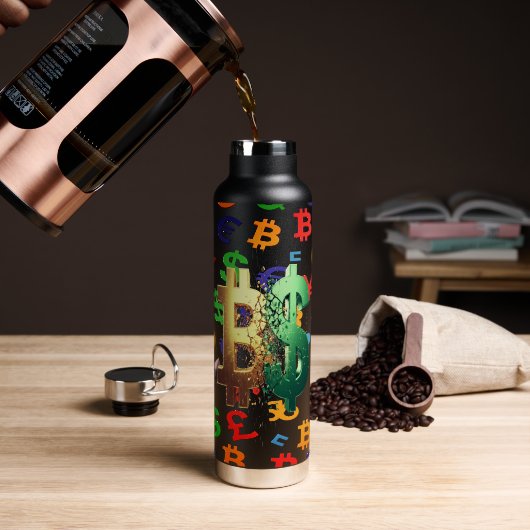 The Trader Dream Collection Kerzencharts Trinkflasche (Kaffee (gedreht))